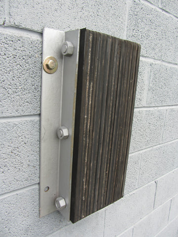 Gray Poly Laminated Rubber Dock Bumper - 600 x 380 x 105 mm