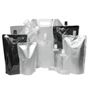 Dark Gray Spout Pouch with Cap – Complete Unit in Clear, Black, or Silver – Reusable, Leak-Proof Liquid Packaging