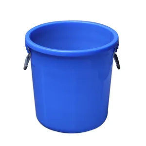 Royal Blue 30 Litre Blue UN Approved Plastic Pail with Lever Ring Closure & Black Lid - Heavy-Duty Industrial Container