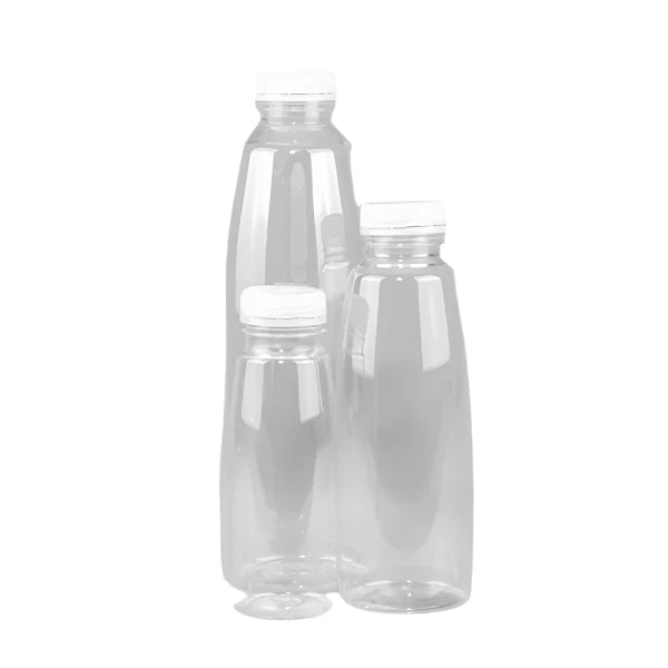 Light Gray Clear NECTAR Plastic Juice & Smoothie Bottle PET (Pack of 10) – Eco-Friendly, Leak-Proof Beverage Container