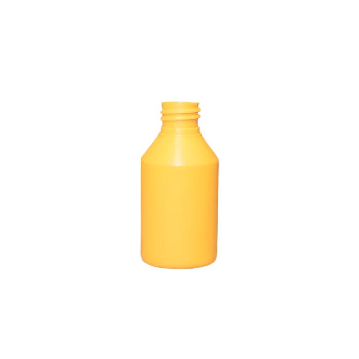 Sandy Brown Natural - Yellow Swipe HDPE Plastic Bottle (Pack of 10) – Versatile, Eco-Friendly Bottle for Personal Care & Industrial Use