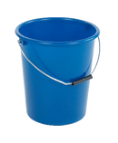 Dark Cyan 30 Litre Blue UN Approved Plastic Pail with Lever Ring Closure & Black Lid - Heavy-Duty Industrial Container