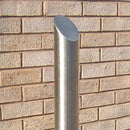 Tan Mitre Top Bollard 1000mm Above Ground 60mm - 168mm Diameter Stainless Steel