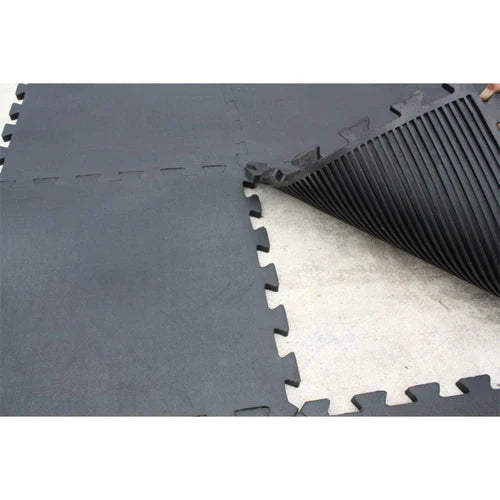 Dim Gray Mega Floor Heavy Duty Rubber Gym Mats 16mm - Anti-Slip, Impact Absorbing, Non-Slip Rubber, Easy Fit
