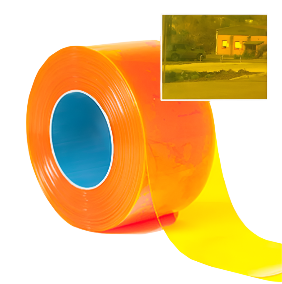 Light Gray Transparent Yellow PVC Rolls (50m)