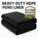 Black Industrial-Grade HDPE Pond Liner – 25-Year Guarantee | UV-Resistant, Tear-Proof, Waterproof Sheet