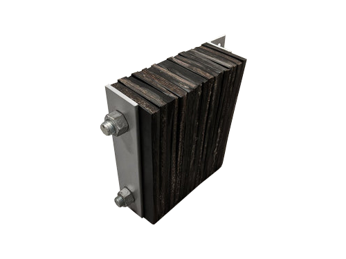 Black Laminated Rubber Dock Bumper - 300 x 320 x 105mm