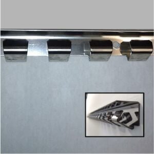 Dark Gray Transparent Yellow Coloured Strip Curtains (Hook-on)