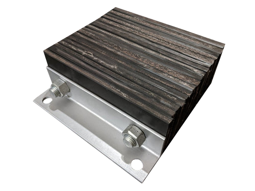 Dark Slate Gray Laminated Rubber Dock Bumper - 300 x 320 x 105mm