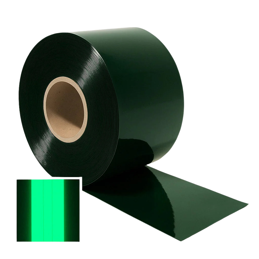Black Certified Anti-UV & Welding Grade PVC Strip Roll - Dark Green (50m)
