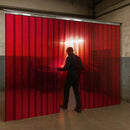 Saddle Brown Certified Welding Grade Red PVC Strip Curtains – Hook-On Mounting, UV-Resistant & Flame-Retardant