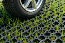 Black 10 Metre Premium Rubber Grass Mat Roll – Heavy-Duty, Non-Slip Outdoor Walkway Matting | EN1177 Safety Rated, Recycled Rubber, Easy Drainage