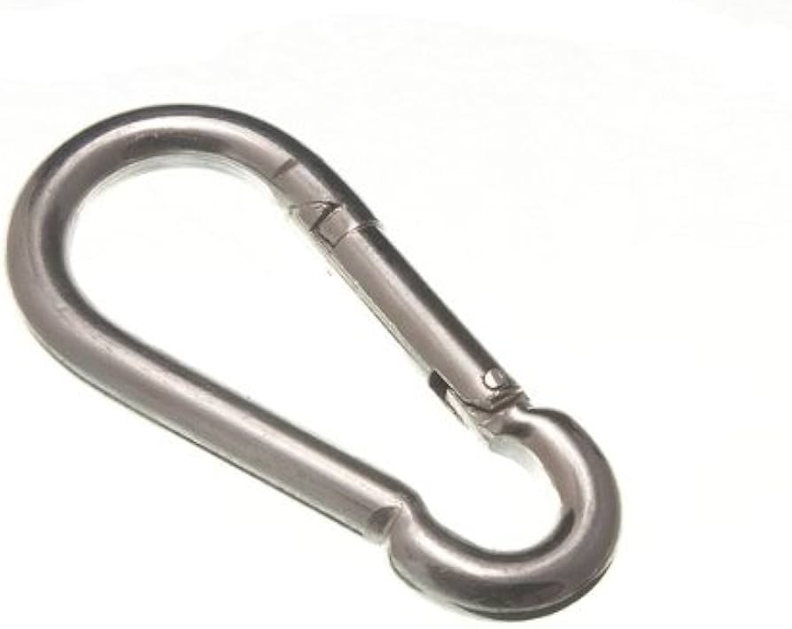 Dark Gray Carbine Clip For Securing Netting to Wire Rope