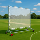 Dark Olive Green Premium Mobile Mesh Cricket Sight Screen Heavy-Duty Steel Frame 4.25m x 5m