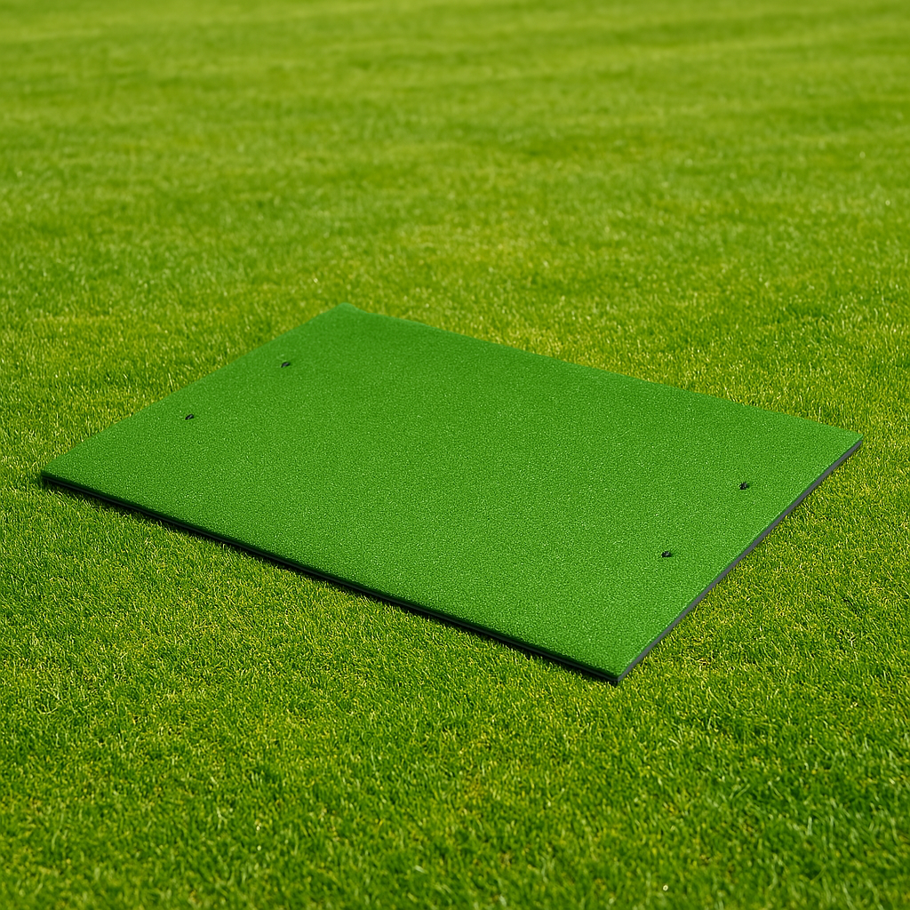 Olive Drab Premium Artificial Grass Golf Mat With Shock-Absorbing Base