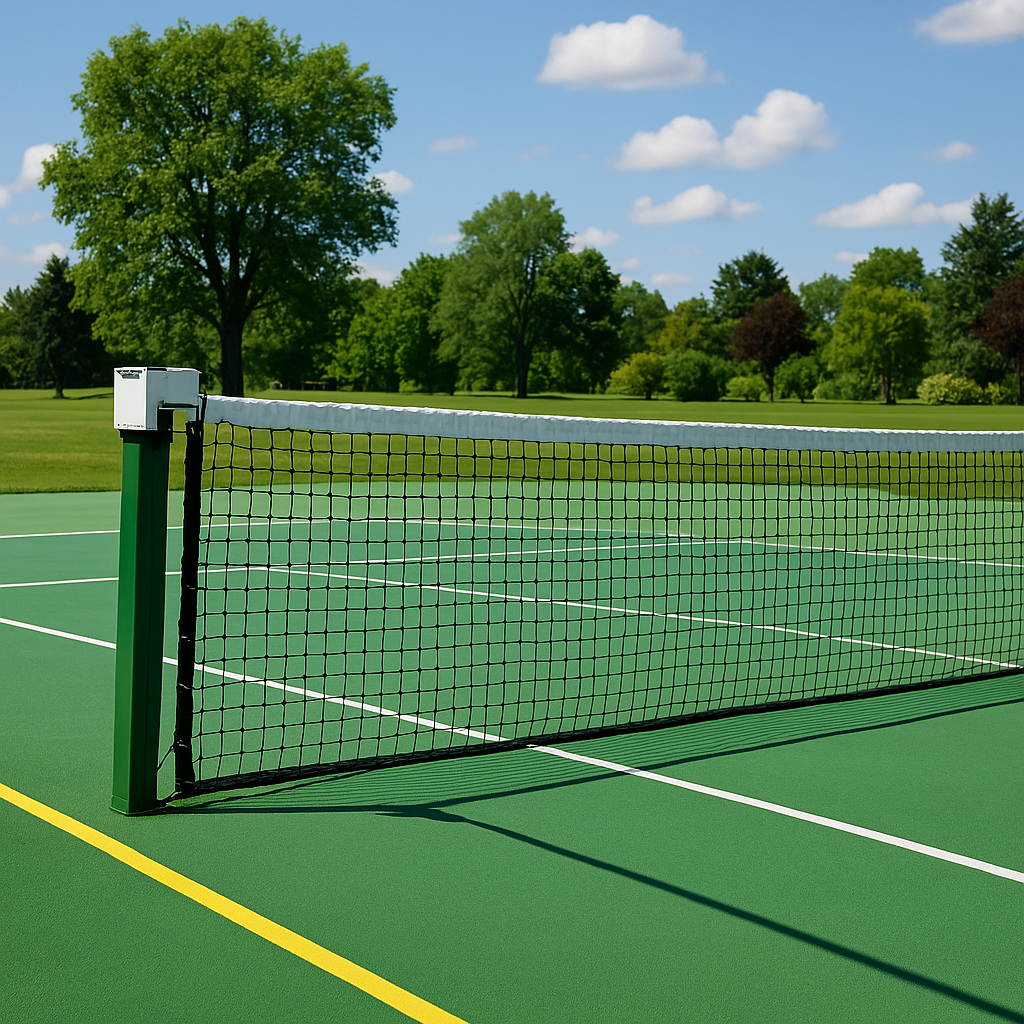 Dark Olive Green High-Density Standard Tennis Court Surround Mesh - 2m x 18.25m