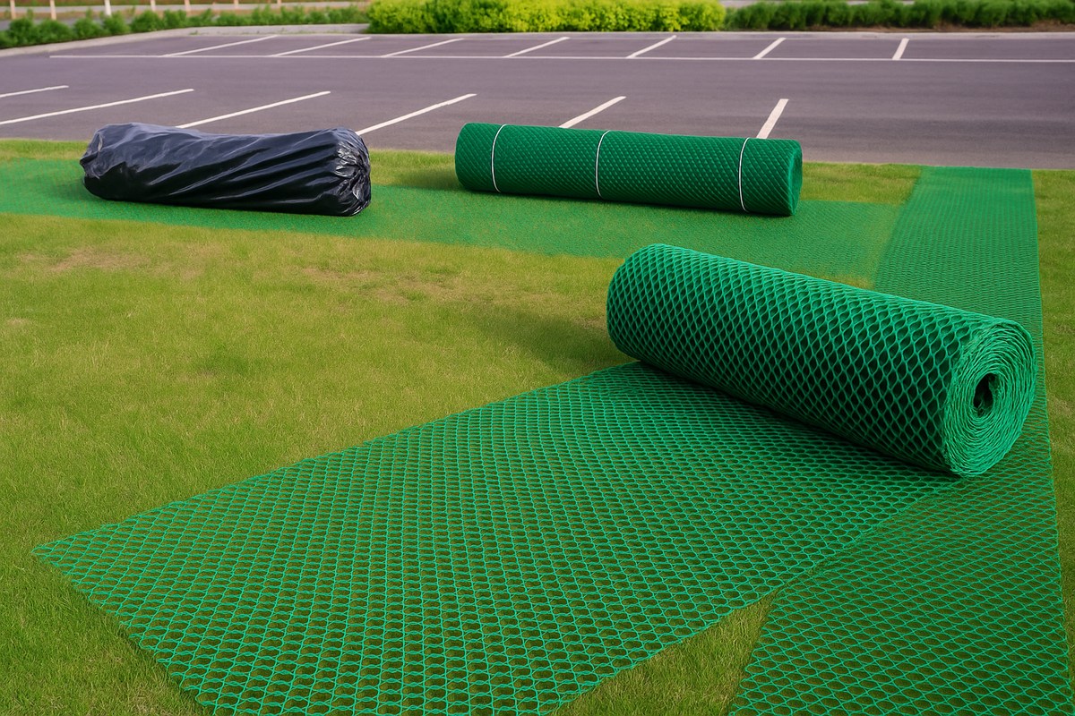 Dark Olive Green Heavy-Duty Grass Reinforcement Mesh – Turf Protection for Car Parks & Lawns | Durable, Slip-Resistant, Easy to Install