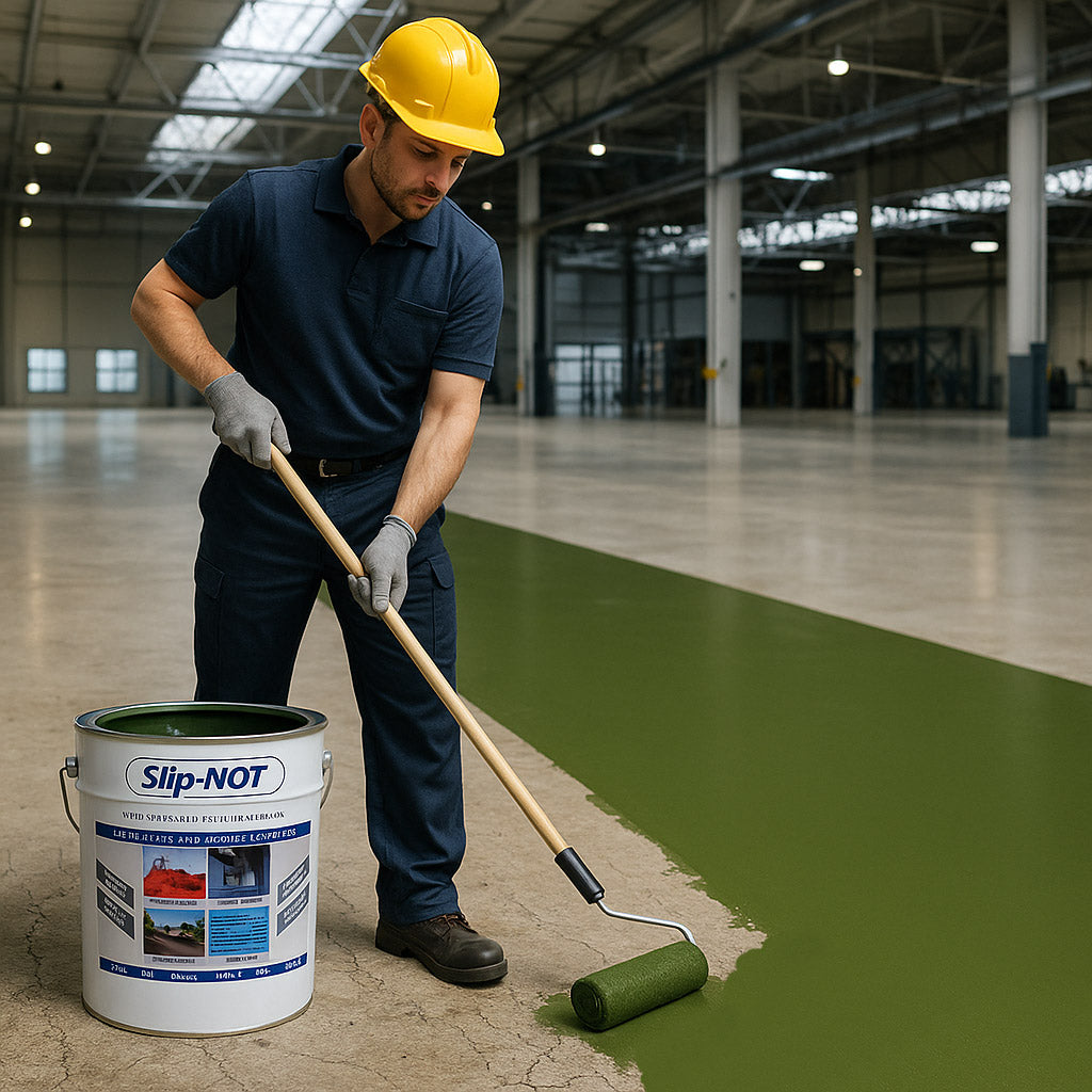 Dark Slate Gray Supercoat Non Slip Garage Floor Paint High Impact 20Ltr Paint For Factory Warehouses