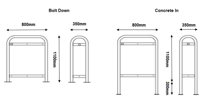 Light Gray Heavy-Duty 48 mm Diameter Door Guard – Impact & Entry-Point Protection for Commercial & Industrial Doors