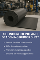 Dim Gray Acoustic Soundproofing Rubber Sheet – Up to 80dB Noise Reduction | Heavy-Duty Industrial Sound Deadening Matting