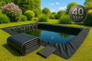 Dark Slate Gray Heavy Duty HDPE Pond Liner – 40-Year Guaranteed Waterproof Protection + Free Underlay – UV & Tear Resistant