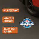 Dark Slate Gray Premium R11 Slip-Resistant Heavy Duty Garage Dot Rubber Flooring Custom Length Rolls Oil-Resistant & Outdoor Safe