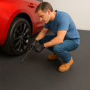 Dark Slate Gray Premium R11 Slip-Resistant Heavy Duty Garage Dot Rubber Flooring Custom Length Rolls Oil-Resistant & Outdoor Safe