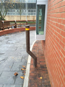 Rosy Brown 1100 mm Cranked Safety Bollard – High-Impact Steel Offset Bollard for Vehicle & Structure Protectio