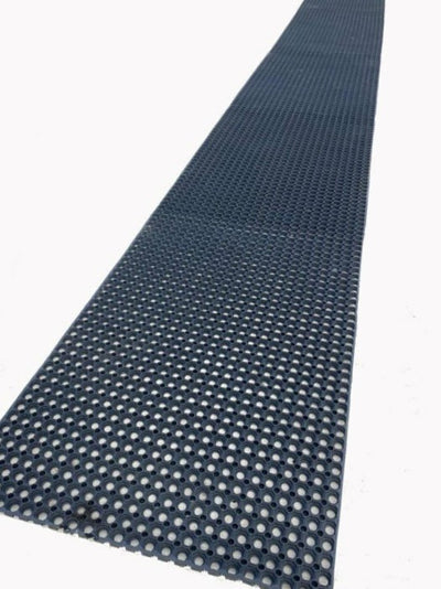 White Smoke 10 Metre Premium Rubber Grass Mat Roll – Heavy-Duty, Non-Slip Outdoor Walkway Matting | EN1177 Safety Rated, Recycled Rubber, Easy Drainage