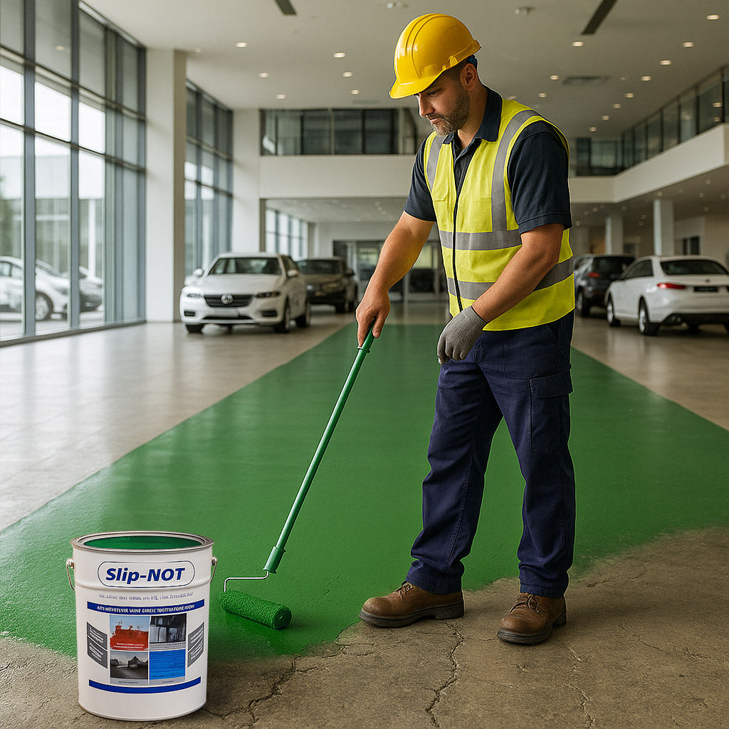 Dark Olive Green Industrial Garage Floor Paint 10L Paint PU150 For Showroom And Factory