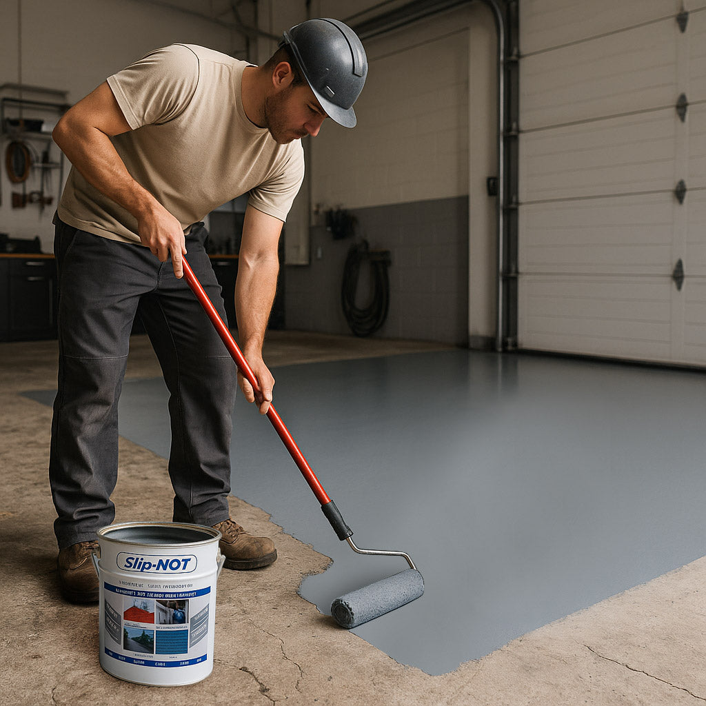 Dim Gray Anti Slip Polyurethane Garage Floor Paint Resin Based High Build
