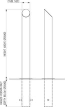 Black Mitre Top Bollard 1000mm Above Ground 60mm - 168mm Diameter Stainless Steel