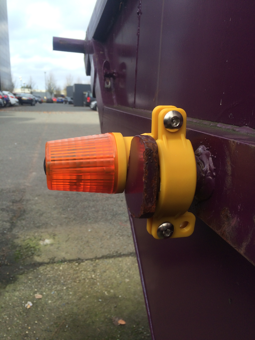 Dark Slate Gray Heavy-Duty Site Safety Lamp – Side-Mount | Flashing & Steady Modes | Impact-Resistant | IP54 Weatherproof