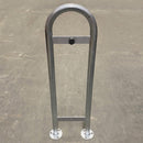 Rosy Brown 48mm Diameter Door Guard – Heavy Duty Steel Door Stop with Rubber Shock Absorber | Wall Protection for Commercial & Industrial Use