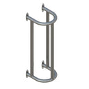 Dim Gray Heavy-Duty Wall-Mounted Column & Pipe Protector – Steel Impact Shield for Pipes, Pillars & Conduits