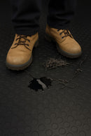 Black Circular Stud Rubber Matting Roll – R11 Slip-Resistant Flooring for Industrial & Commercial Areas