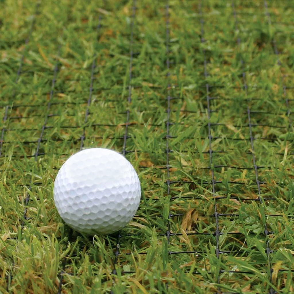 Dark Olive Green Durable Anti Ball Plugging Net Protects Grass & Simplifies Ball Collection