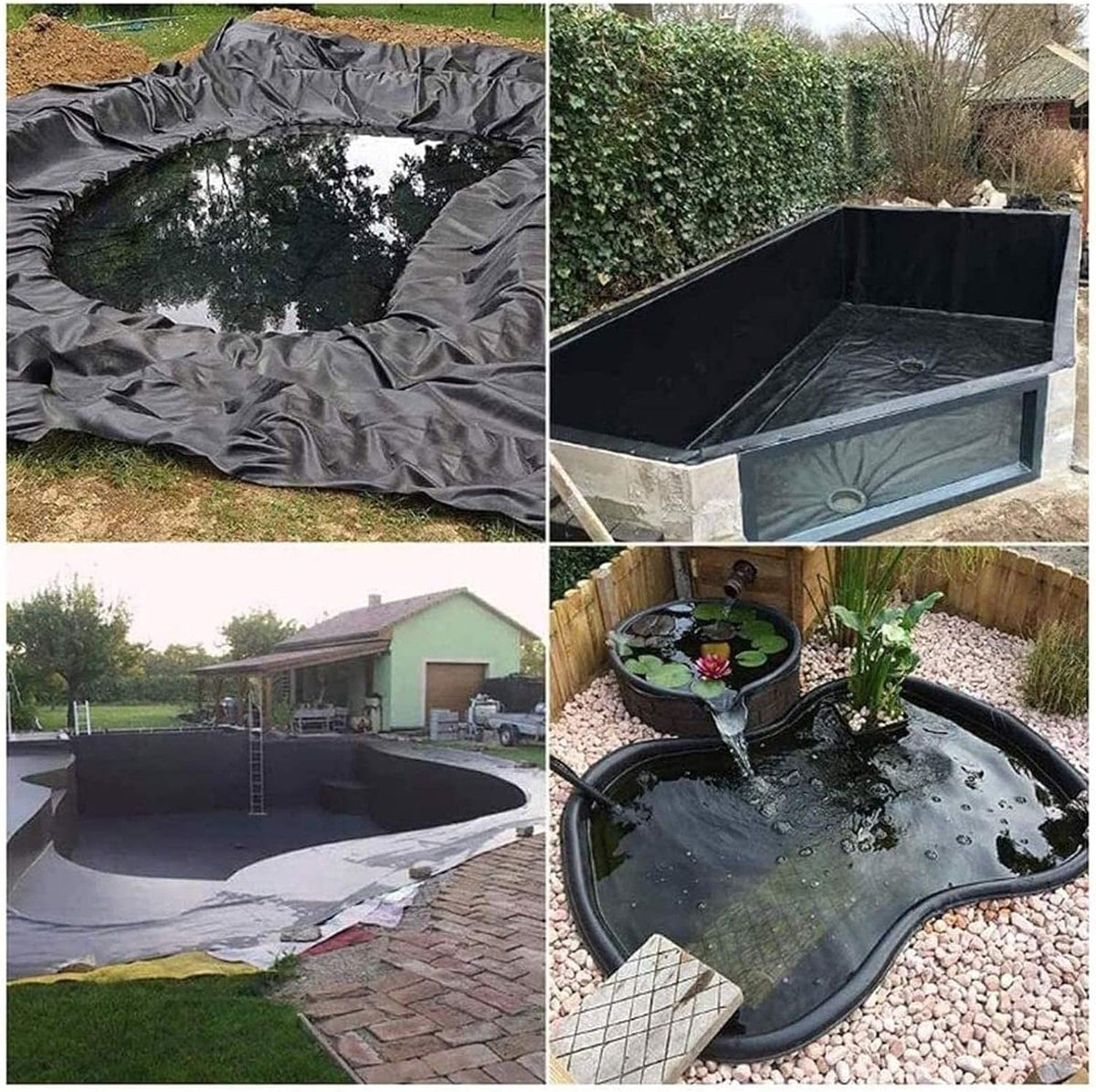 Dark Slate Gray Industrial-Grade Heavy Duty Pond Liners – Free Underlay & Lifetime Guarantee – Tear-Resistant, UV-Stable, Ideal for Large Water Features