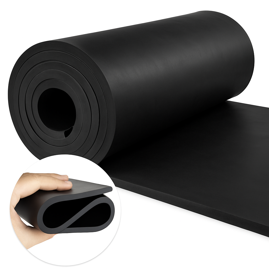 Dark Slate Gray Commercial Grade Neoprene Rubber Sheet by Linear Metre – Durable, Weather & Oil Resistant | Flame Retardant Industrial Sheeting