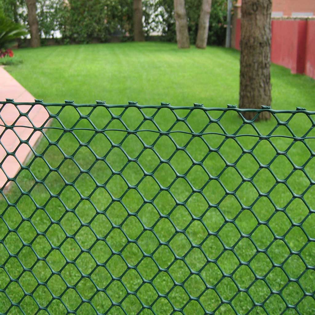 Olive Drab Durable HDPE Border Fence Mesh with Decorative Support Strand – 1m x 25m