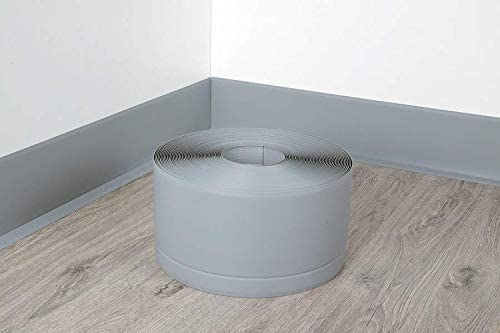 10M PVC Flexible Skirting Board 100mm x 25mm For Bathroom And Kitchen Surfaces