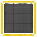 Dark Slate Gray Heavy-Duty Interlocking Rubber Playground Mats – Black, 36" x 36" x 16mm – Non-Slip, Shock-Absorbing, Safety Flooring