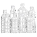 Lavender Round Clear White Spirit Bottle (Pack of 10) - Leak-Proof Container