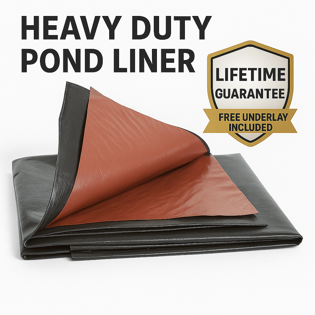 White Smoke Industrial-Grade Heavy Duty Pond Liners – Free Underlay & Lifetime Guarantee – Tear-Resistant, UV-Stable, Ideal for Large Water Features