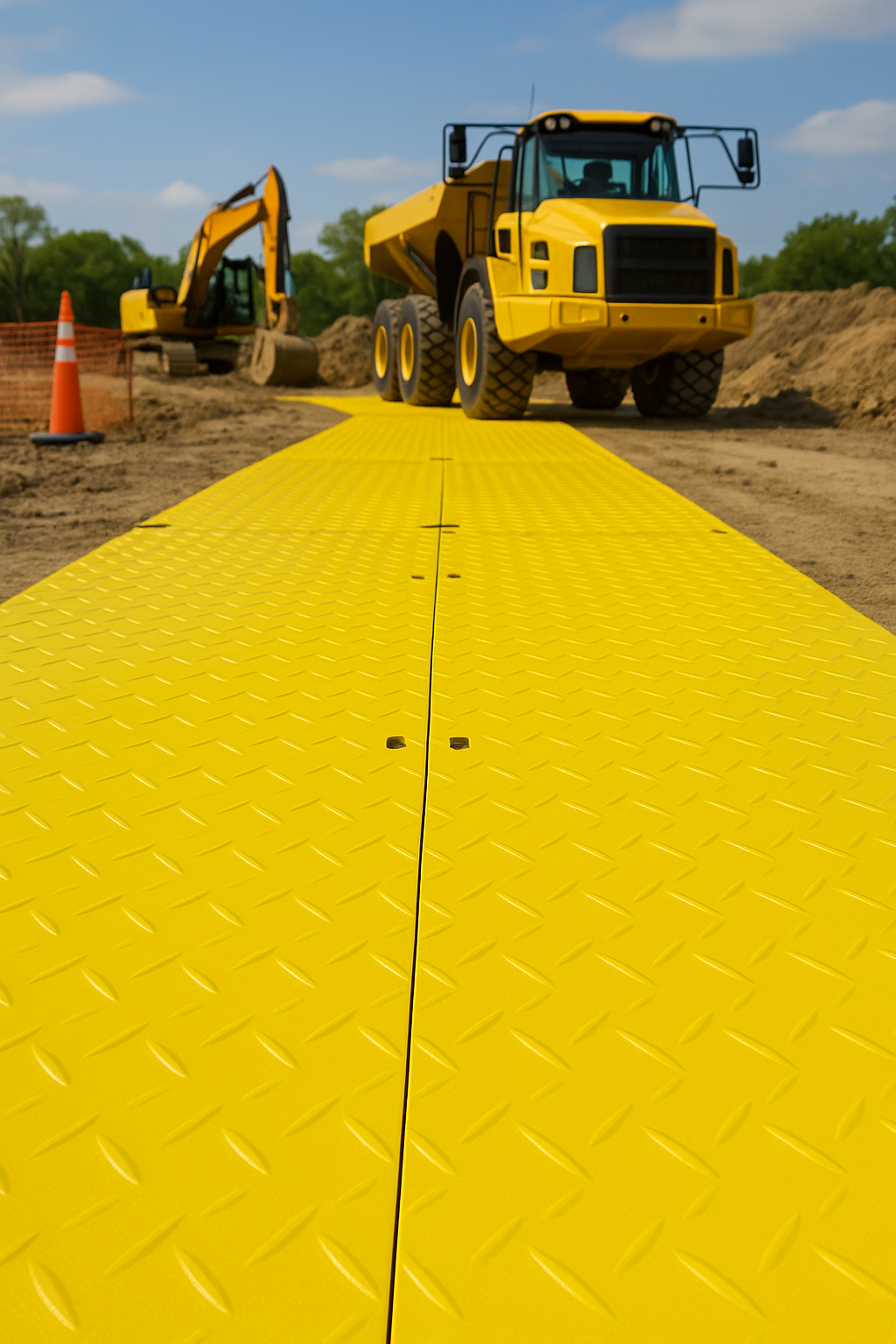 Gold EcoStak™ Heavy-Duty Access Mat for Plant, Machinery & Worksites