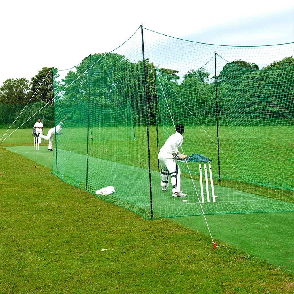 Olive Drab Lightweight & Sturdy Cricket Ball Stop Net for Schools & Clubs