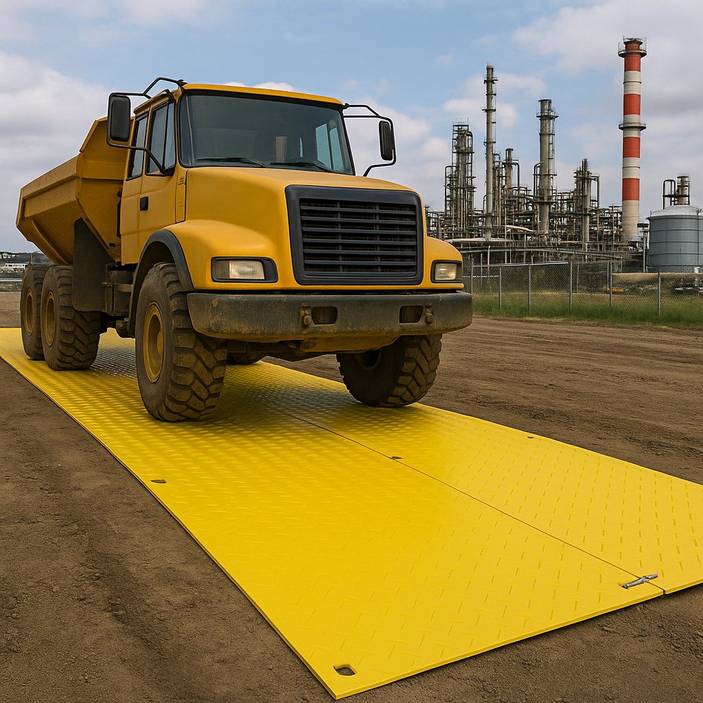Goldenrod EcoStak™ Heavy-Duty Access Mat for Plant, Machinery & Worksites
