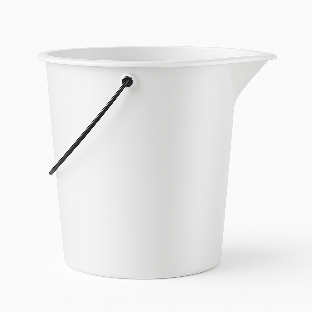 White Smoke LDPE Plastic Bucket Series 610/615 – Durable, Lightweight Storage Solution