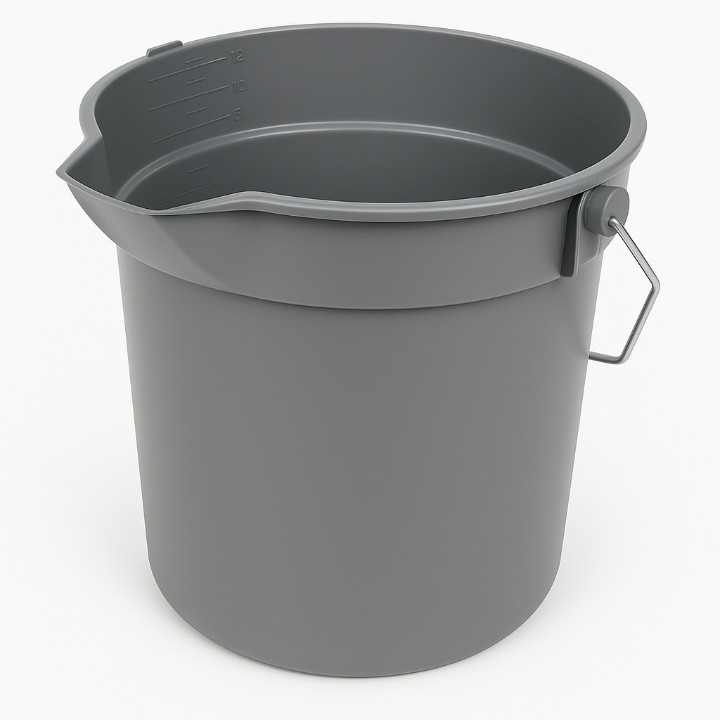 Dim Gray LDPE Plastic Bucket Series 610/615 – Durable, Lightweight Storage Solution