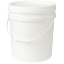 White Smoke White Heavyweight Plastic Pail – Durable Bucket with Sturdy Handle for Multi-Purpose Use